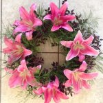 ###lily wreath in pink or white 16” £65
A week notice for lilies to open