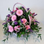 #### Basket with mixed flowers £40