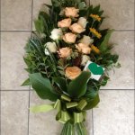 #### large12 rose sheaf with filler flowers and foliage £65 (other colours available)